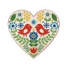 Magyar motívum - szív alakú festhető fa kirakó