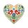 Magyar motívum - szív alakú festhető fa kirakó